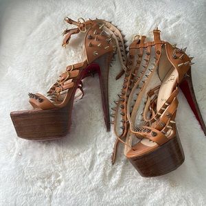 christian louboutin stud heels